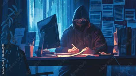 Hacker And Cyber Criminals Phishing Stealing Private Personal Data