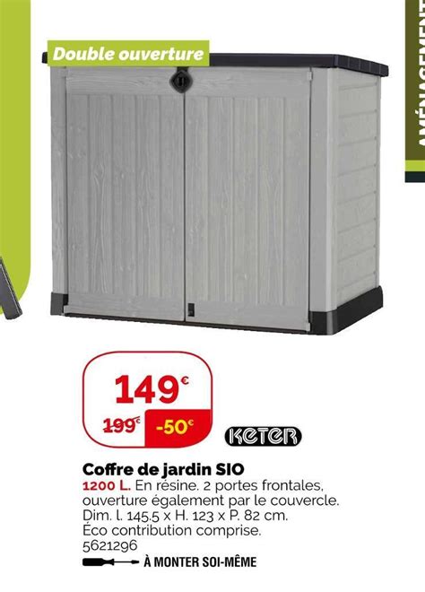 Promo Keter Coffre De Jardin Sio Chez Weldom