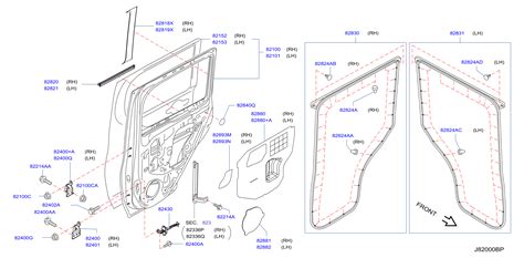 Nissan Cube Door Seal Right Rear 82830 1FA0A Genuine Nissan Part