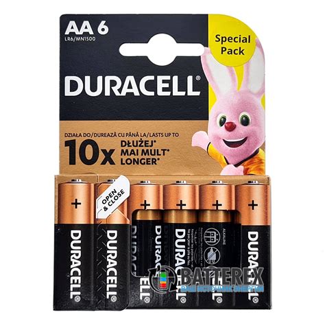 Батарейки АА Duracell Alkaline Lr6 15v 6 шт в блистере Купить