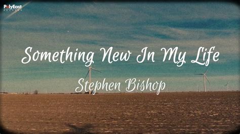 Stephen Bishop Something New In My Life Official Lyric Video