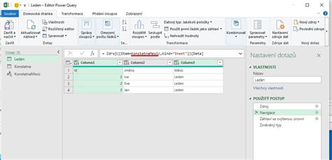 Dynamické načítaní v PowerQuery přes jazyk M Školení konzultace