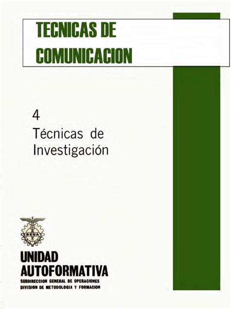 Tecnicas De Investigacion Pdf