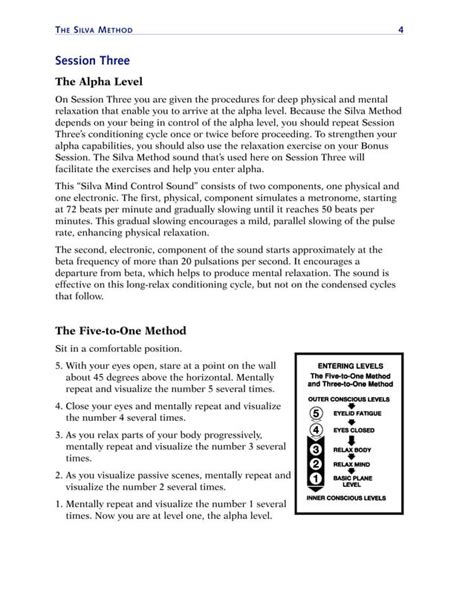 Robert B Stone The Silva Method Silva Method Relaxation Exercises