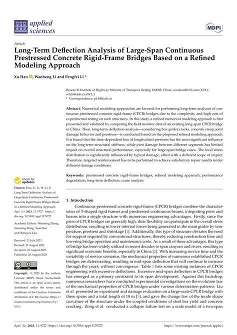 PDF Long Term Deflection Analysis Of Large Span Continuous