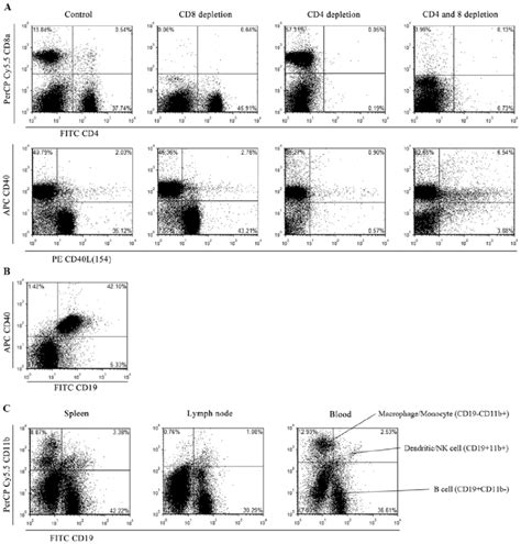 Flow Cytometry Analysis A Confirmation Of Cd4 And Or Cd8 Depletion