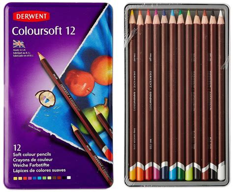 Derwent Drawing Set Of Colored Pencils Thick Creamy Mm Etsy