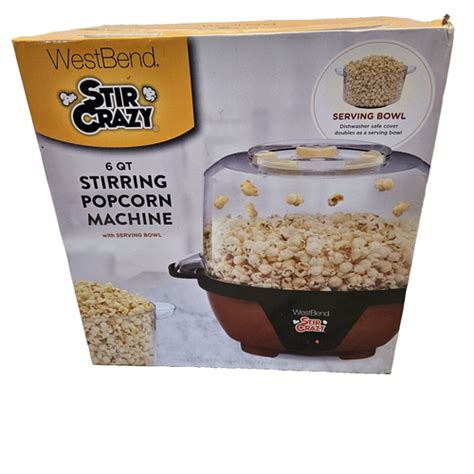 Stir Crazy Popcorn Machine Electric Hot Oil Popper Includes Large Lid For Ser 72244825053 EBay