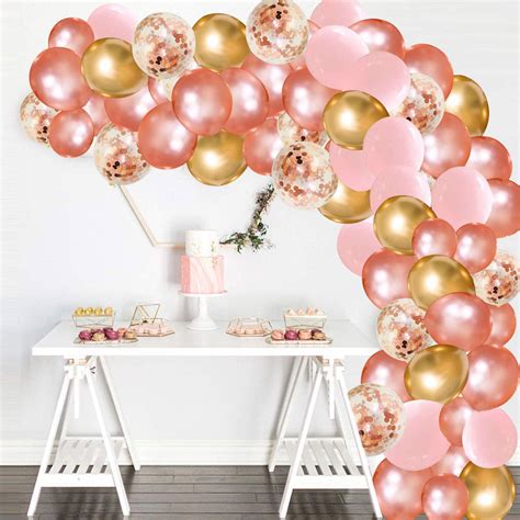 Buy Rose Gold Balloon Garland Arch Kit Pcs Pink Rose Gold