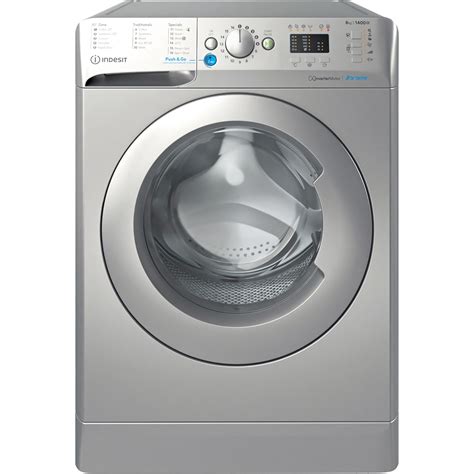 Indesit Push&Go 8kg 1400rpm Washing Machine - Silver BWA81485XSUKN ...