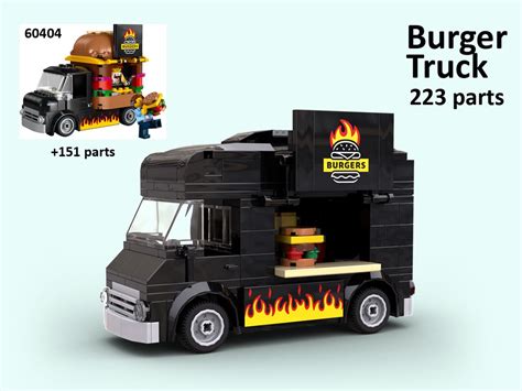 Lego Moc Burger Truck By Xenlc Rebrickable Build With Lego