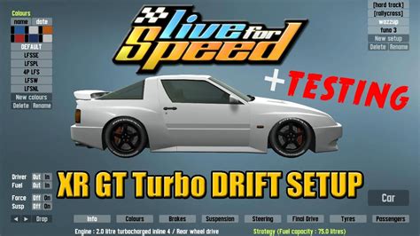 Live For Speed 18 XR GT Turbo DRIFT SETUP TESTING YouTube