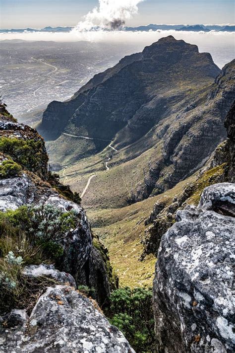 View from Table Mountain, Cape Town Stock Photo - Image of western ...