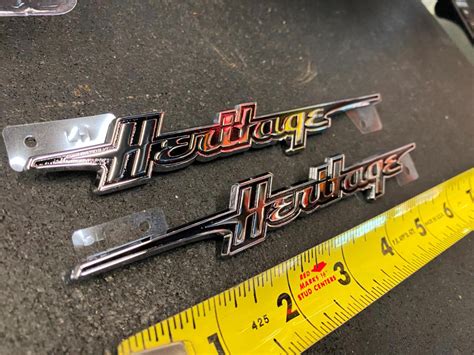 Heritage Softail Front Fender Emblems Trim Harley Flstc Oem Pair New