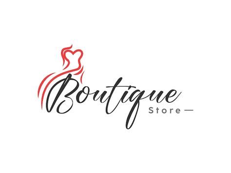 Logo Boutique En Estilo Elegante Vector Premium