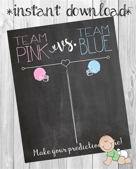 Gender Reveal Party Ideas Football Gender Reveal Team Pink Etsy