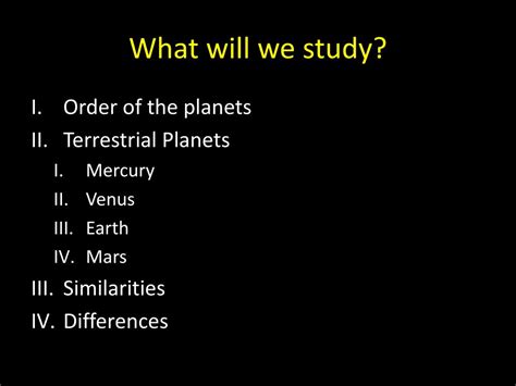 Ppt What Are The Similarities And Differences Of Mercury Venus