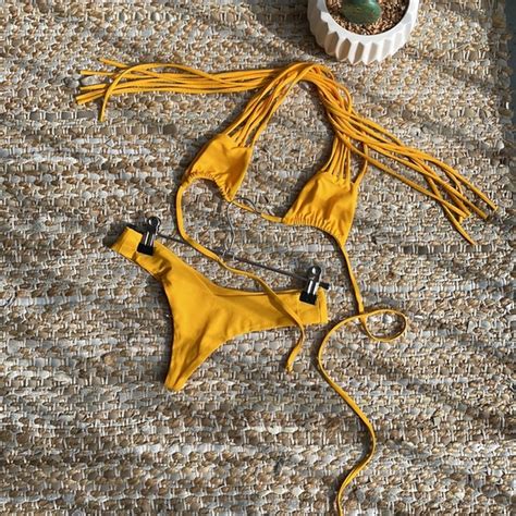 Stone Fox Swim Swim Stone Fox Yellow Bikini Top Poshmark