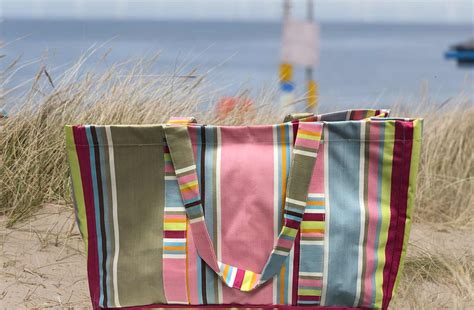 Pink Beige Grey Pale Blue Stripe Extra Large Beach Bags The Stripes