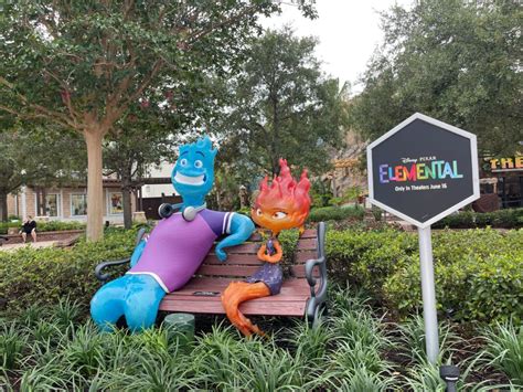 Wade And Ember Take A Seat For New ‘elemental Photo Op At Disney Springs Disney By Mark