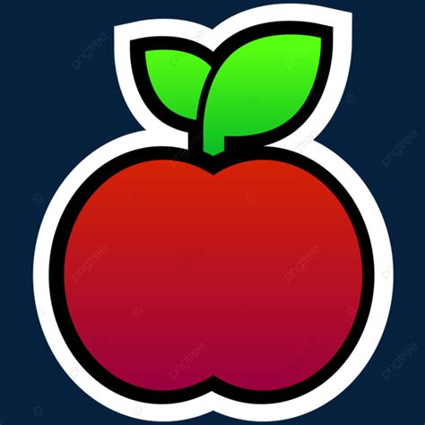 Diseño De Vector De Pegatina De Manzana PNG Manzana Pegatina Fruta