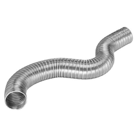 Lambro In X Ft Uninsulated Flexible Semi Rigid Aluminum Duct