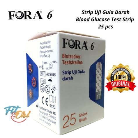 Jual Fora 6 Plus Strip Uji Gula Darah Blood Glucose Glukosa 25