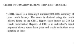 CREDIT SCORE AND CIBIL Pptx