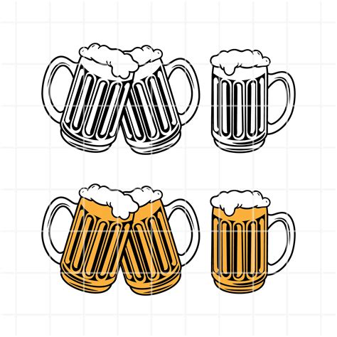 Beer Mugs Svg Beer Cheers Svg Beer Svg Beer Png Beer Mugs Etsy