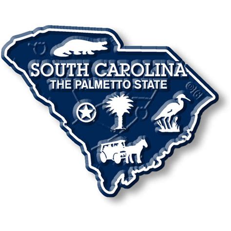 South Carolina State Shaped Fridge Magnet Get All 50 Us States