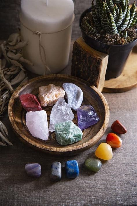 Raw Healing Crystals And Tumbled Chakra Stones 14 Piece Chakra Kit