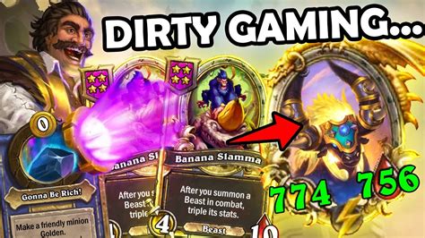 Unfair Banana Slamma Game With Golden Niuzao Hearthstone