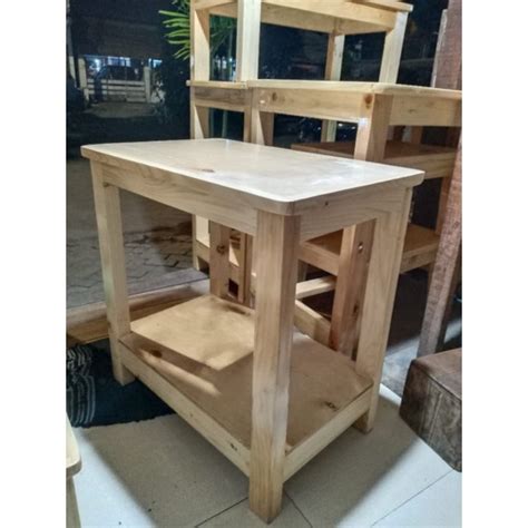 Jual Meja Susun 2 Serbaguna Kayu Jati Belanda Shopee Indonesia