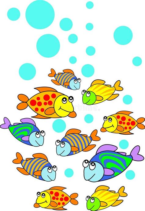 Various Cute Fishes Collection 2 Stock Vector Illustration Of