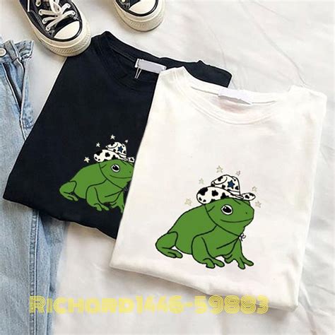 Funny Cowboy Frog T Shirt T For Cowboys Cowboy Frog Meme Etsy