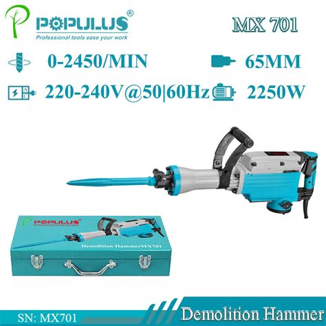 Populus New Arrival Industrial Quality Ph65 2250w Demolition Breaker High Quality Electric