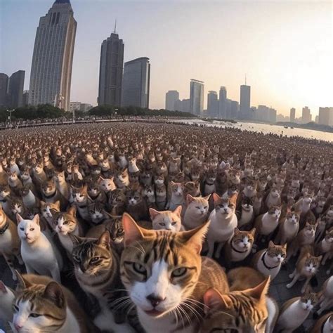 Large Cat Gathering Cats Know Your Meme