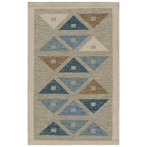 Rug And Kilims Scandinavian Style Custom Kilim In Blue And Grey