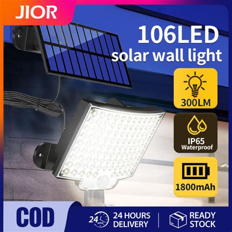 JIOR 106LED Solar Light Outdoor Sunlight PIR Motion Sensor 1 3Mode