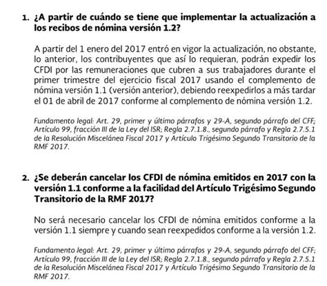 Preguntas y respuestas sobre el Complemento de nomina versión 1 2