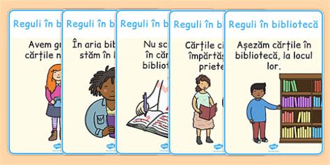 Regulile în Bibliotecă Planșe Teacher Made Twinkl