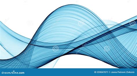 Color Light Blue Abstract Waves Design Stock Illustration