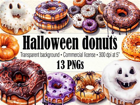 Halloween Donut Clipart Spooky Donut Png Halloween Treats Clipart