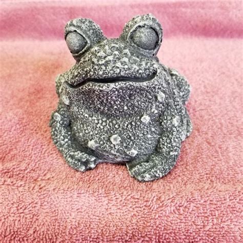 Frog Statue Concrete Frog Figure Cement Garden Decor Etsy