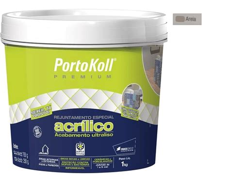 Rejunte Acrílico Portokoll Premium 1kg AREIA MadeiraMadeira