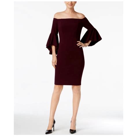 Calvin Klein Dresses Calvin Klein Womens Purple Bell Sleeve Body