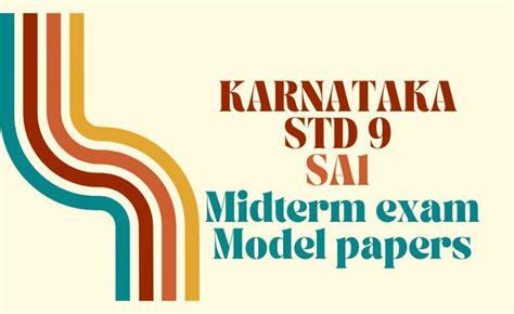 Karnataka Std 9 Sa1 Midterm Exam 2024 Model Question Papers