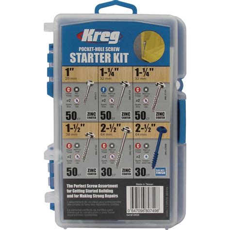 Pocket Hole Screw Starter Kit Building Depot