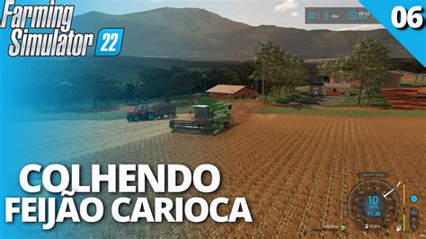 COMEÇAMOS A COLHEITA DO FEIJÃO FARMING SIMULATOR 22 FAZENDA