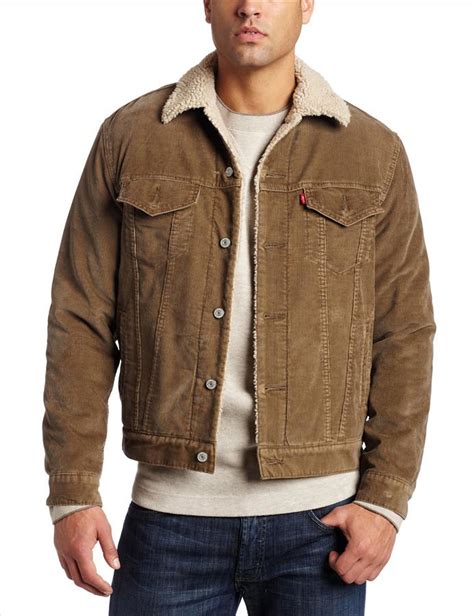 Levi S Mens Corduroy Sherpa Trucker Jacket Brown 1107 30 M Flickr